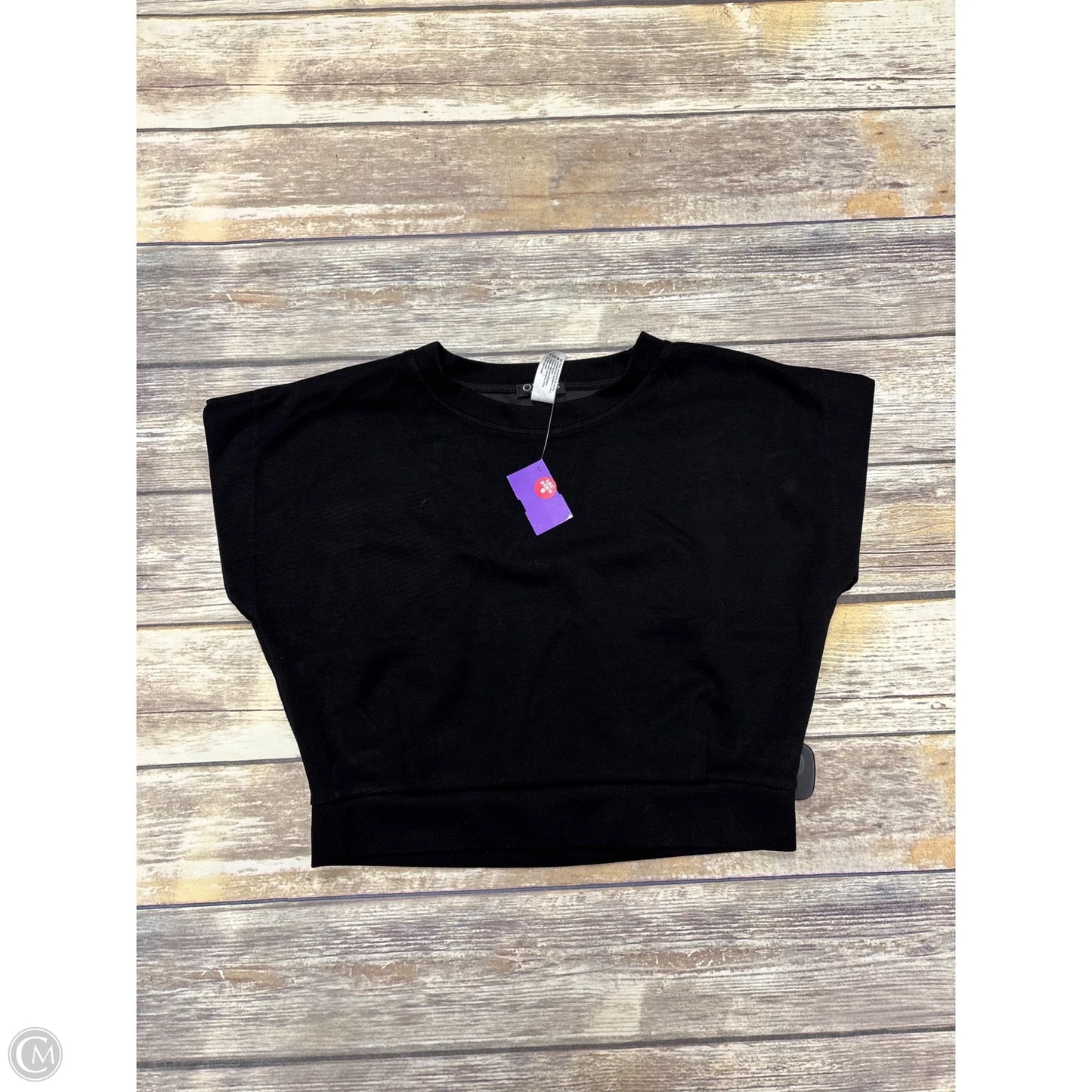 Top Short Sleeve By Cme In Black, Size: M