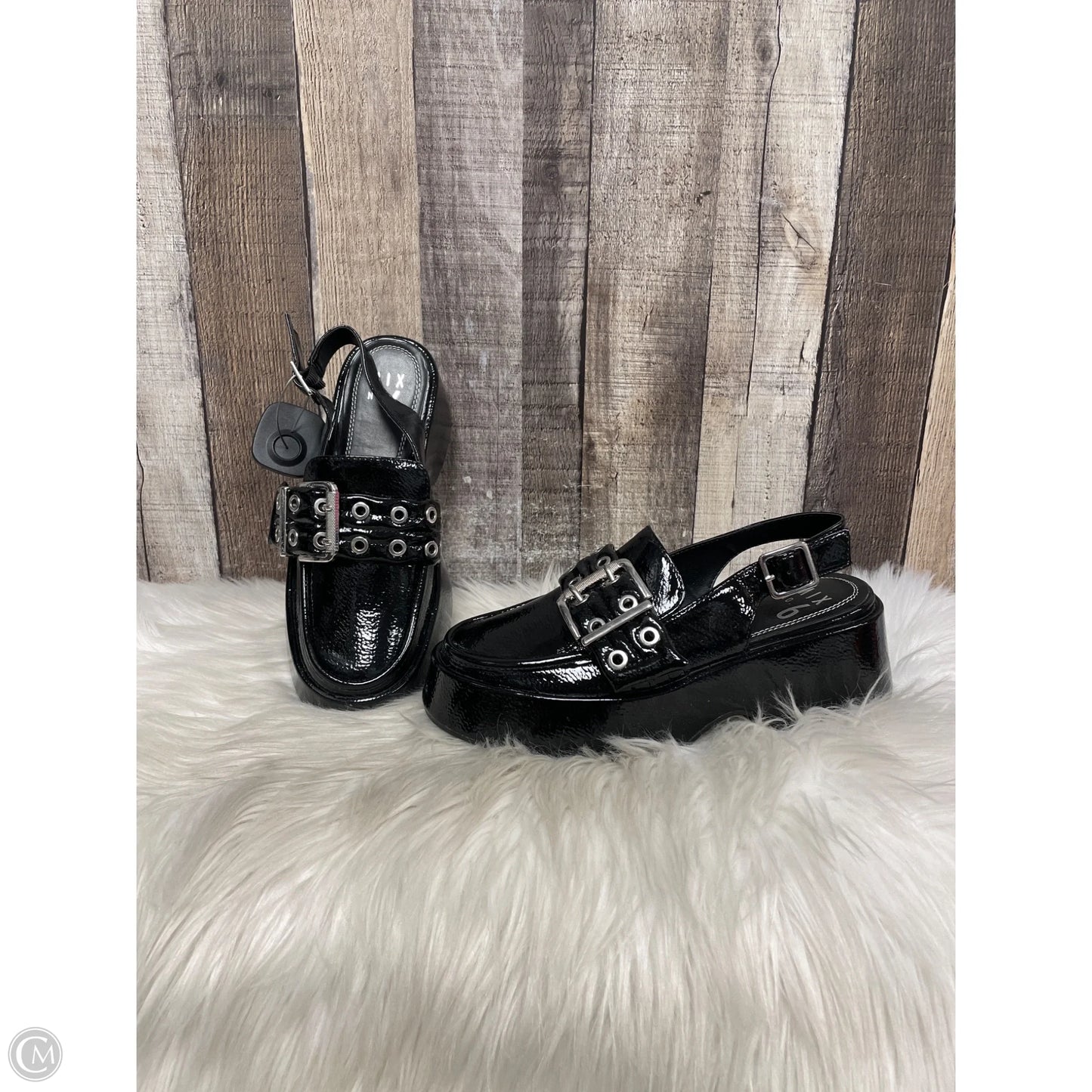 Sandals Heels Block By Mix No 6 In Black, Size: 6