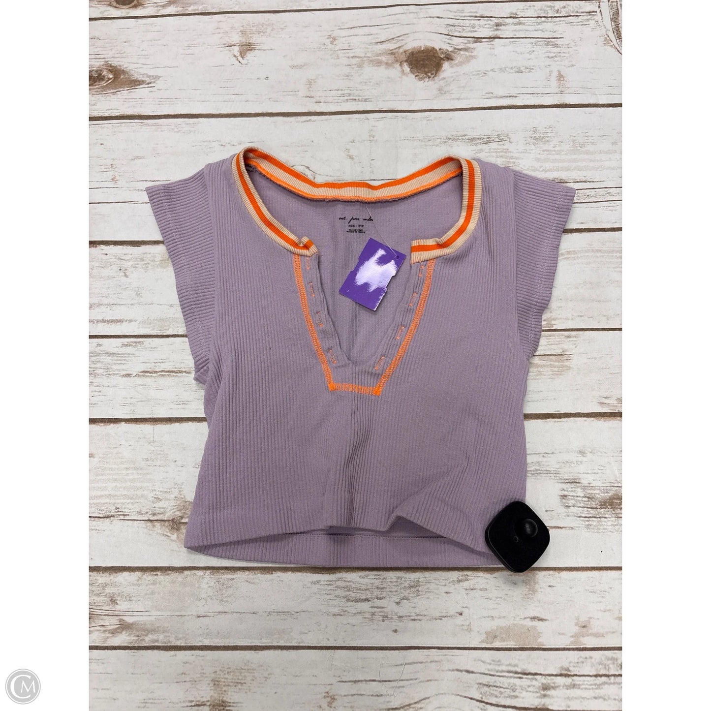 Top Short Sleeve By Out From Under In Purple, Size: Xs