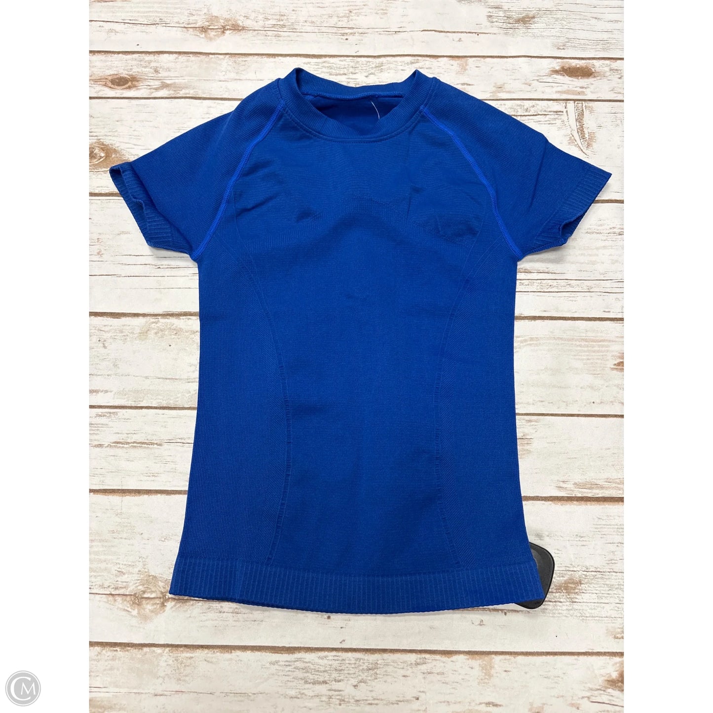 Athletic Top Short Sleeve By Cmf In Blue, Size: S