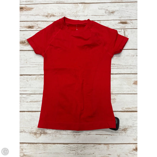 Athletic Top Short Sleeve By Cmf In Red, Size: S