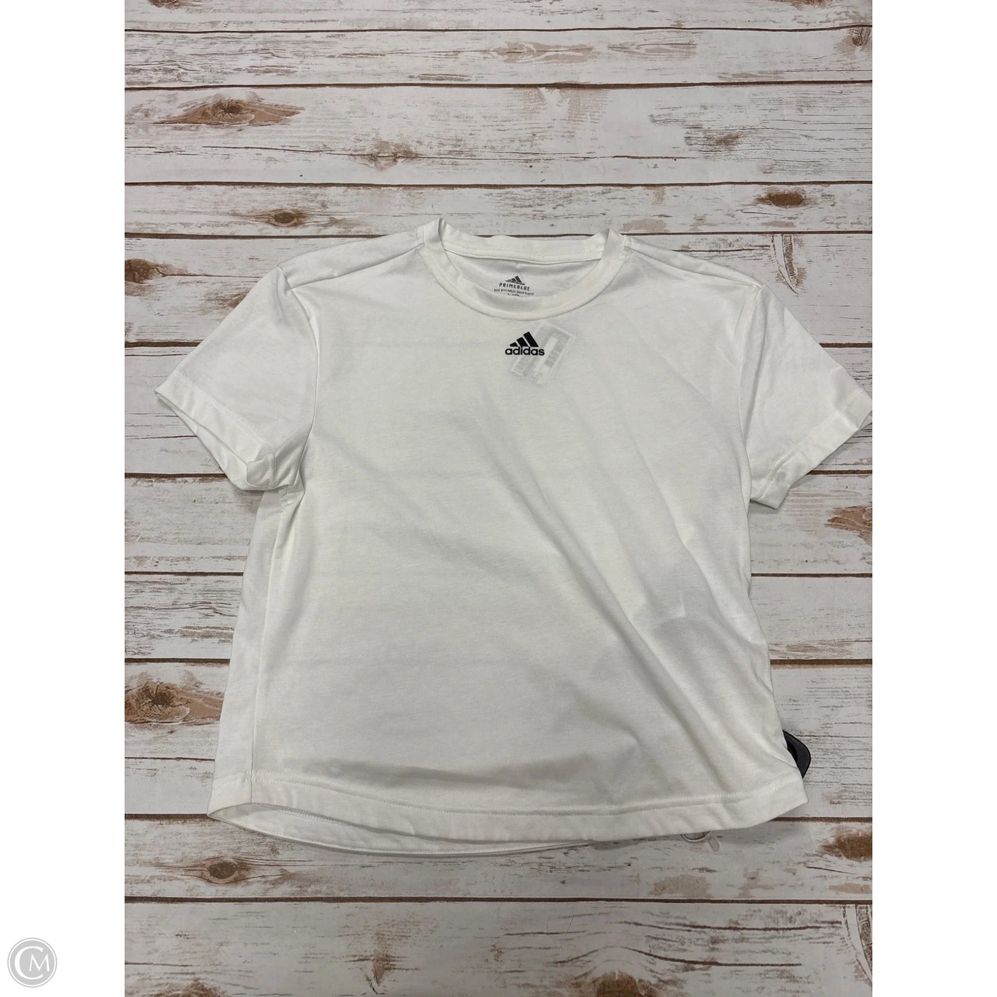 Athletic Top Short Sleeve By Adidas In White, Size: Xs