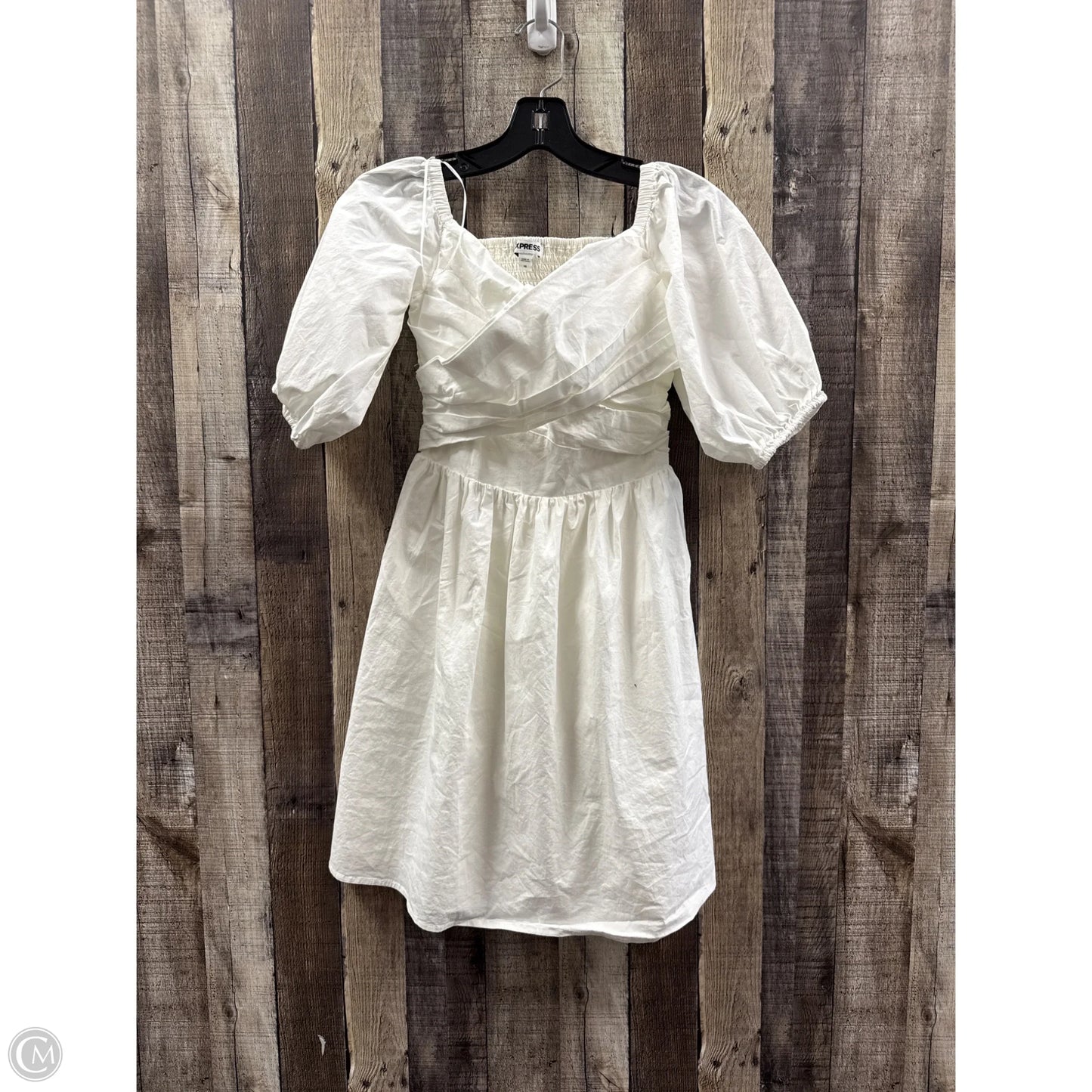 Dress Casual Short By Express In White, Size: Xs