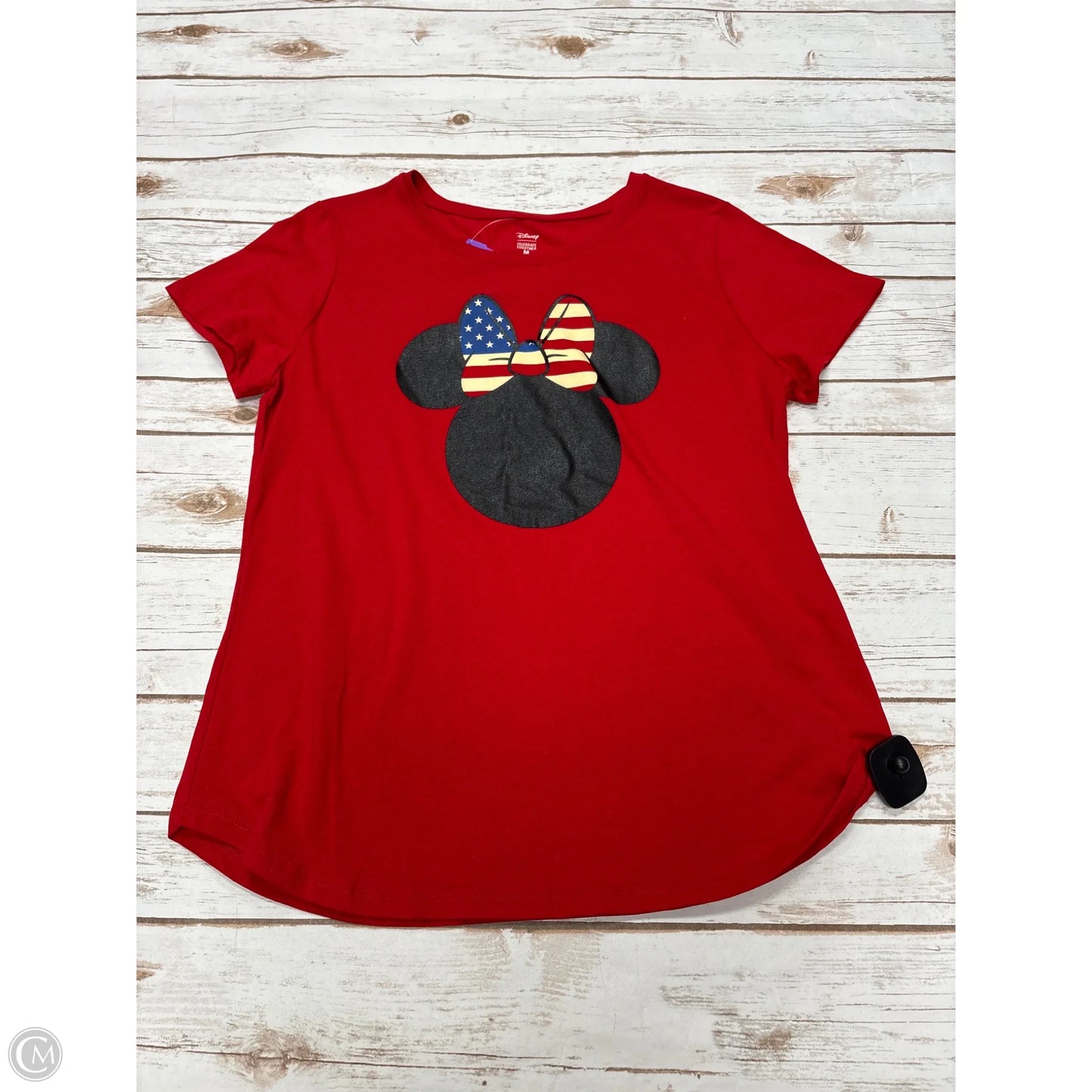 Top Short Sleeve Basic By Disney In Red, Size: M