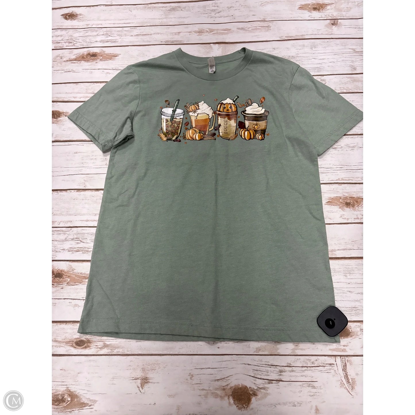 Top Short Sleeve Basic By Canvas In Green, Size: M