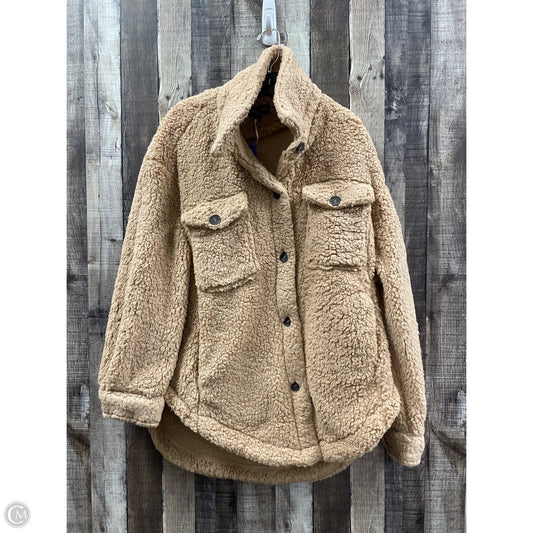 Jacket Fleece By Love Tree In Beige, Size: L
