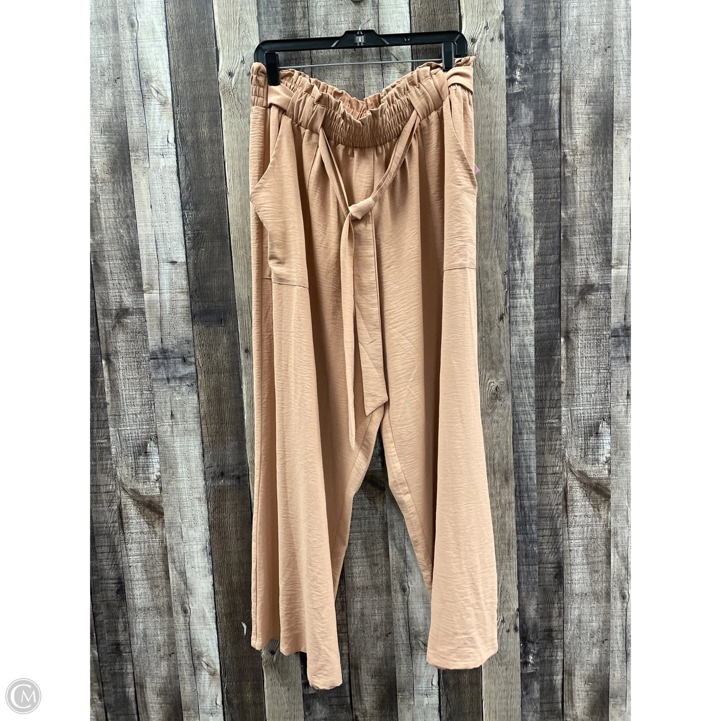 Pants Wide Leg By Cme In Tan, Size: 2x