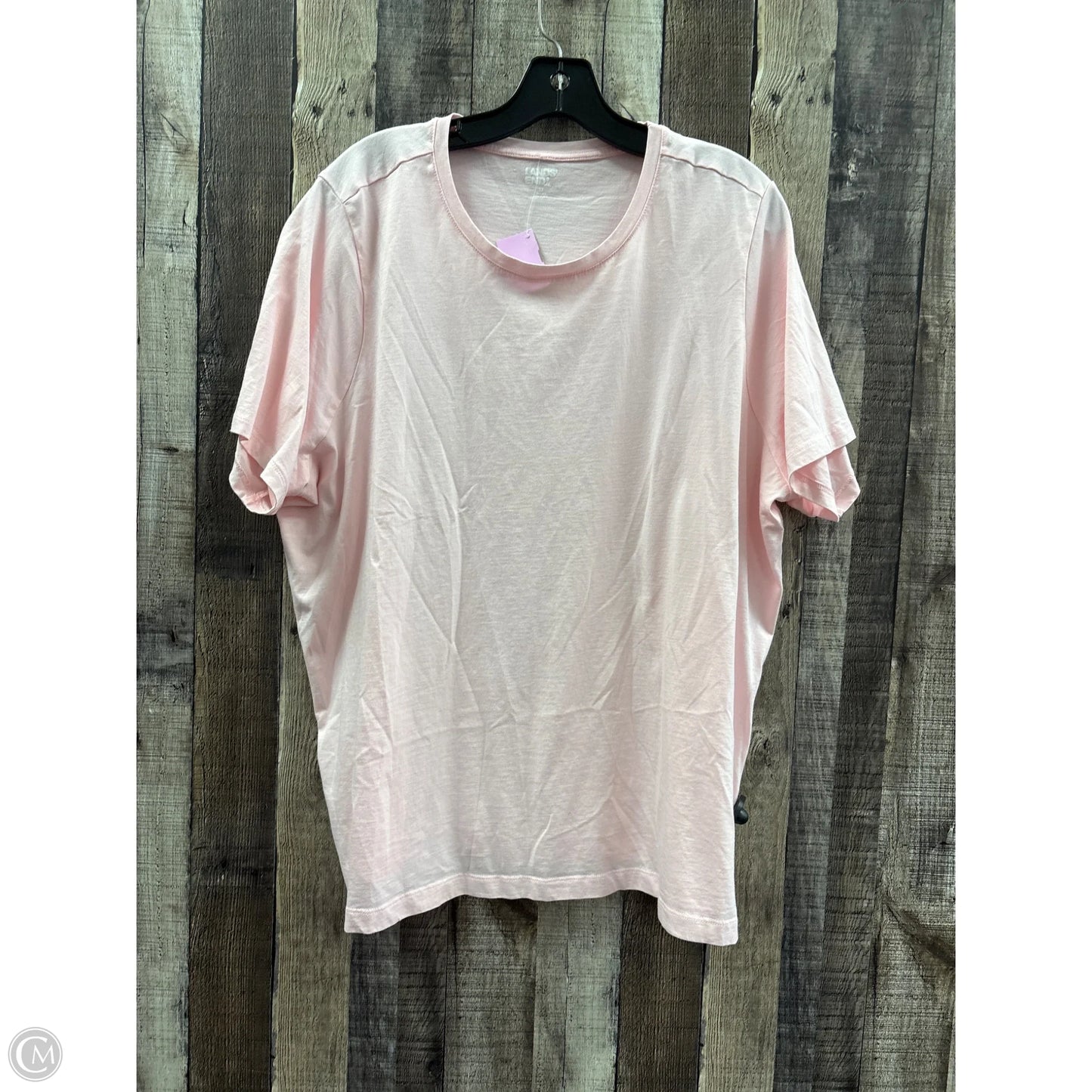 Top Short Sleeve Basic By Lands End In Pink, Size: 3x