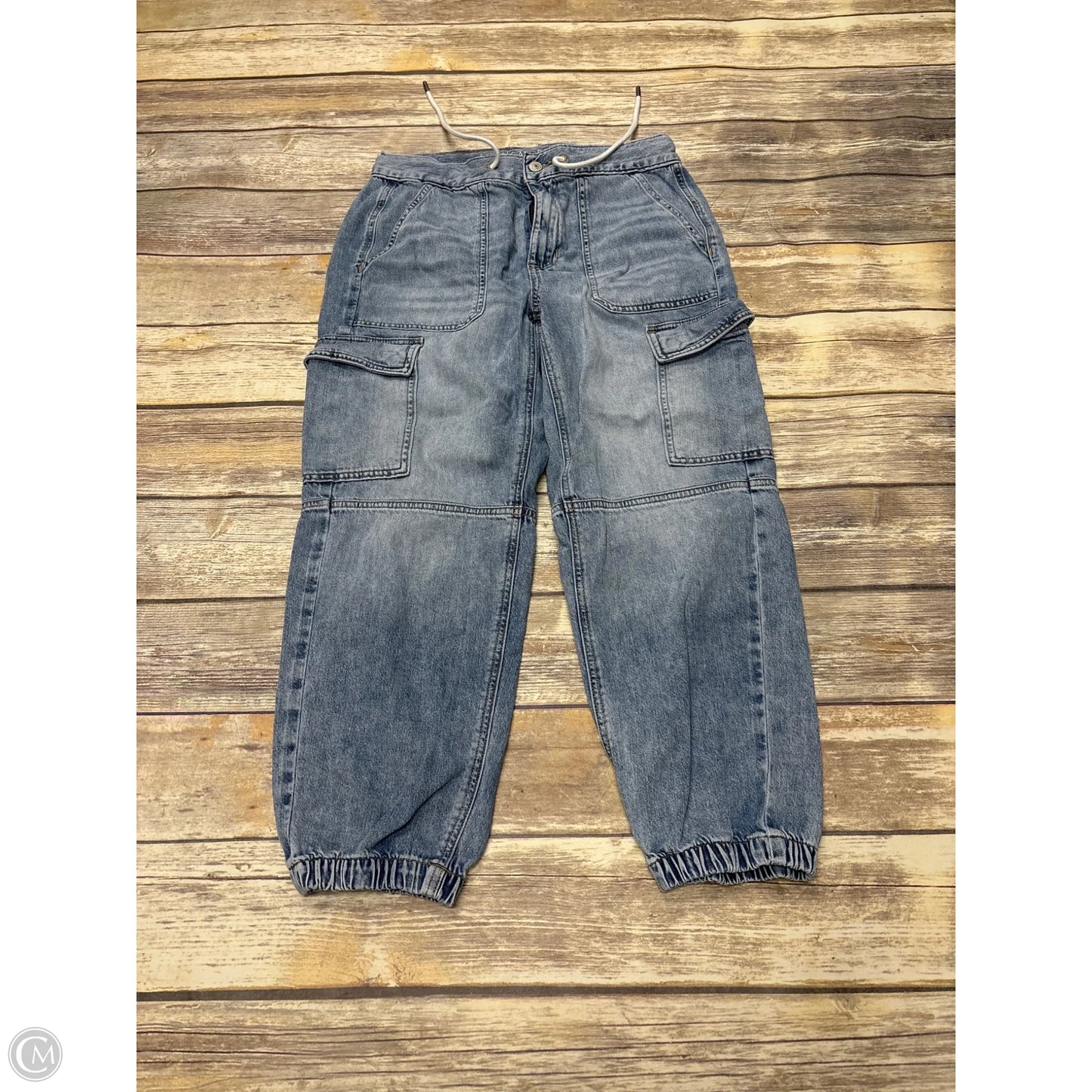 Jeans Straight By American Eagle In Blue Denim, Size: 0