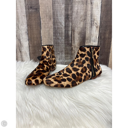 Boots Ankle Flats By Louise Et Cie In Animal Print, Size: 9.5