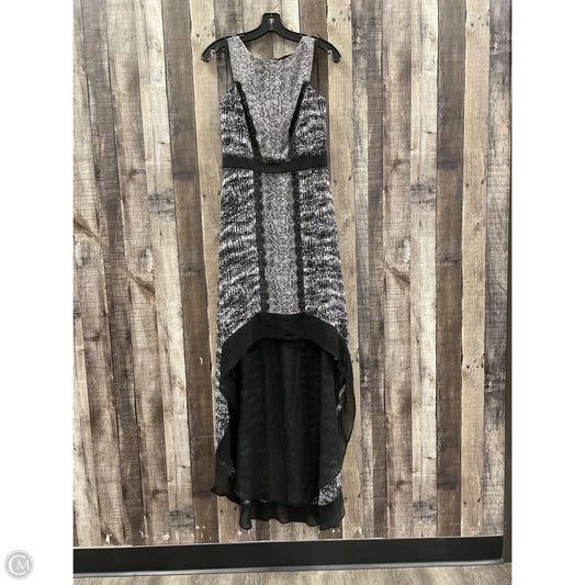 Dress Party Long By Bcbgmaxazria In Black & Grey, Size: M