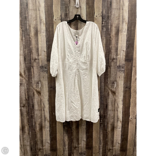 Dress Casual Short By Ava & Viv In White, Size: 2x