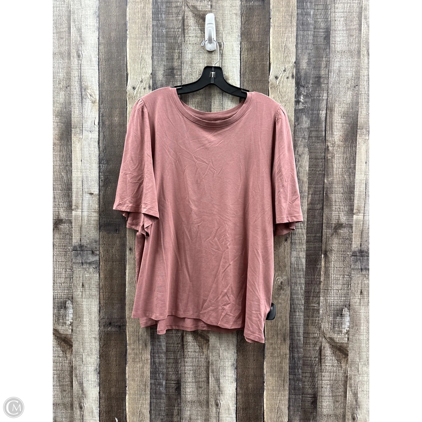 Top Short Sleeve By Maurices In Pink, Size: 1x
