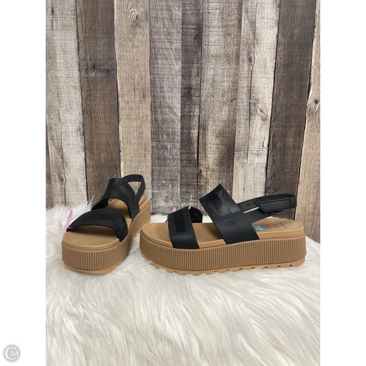 Sandals Heels Platform By Reef In Black, Size: 10