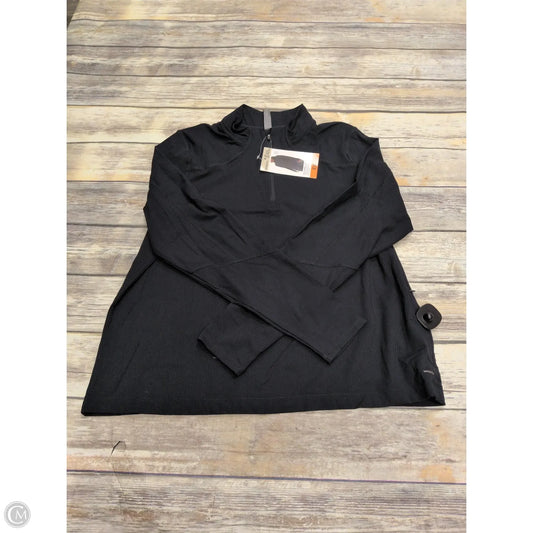 Athletic Top Long Sleeve Collar By Mondetta In Black, Size: Xxl