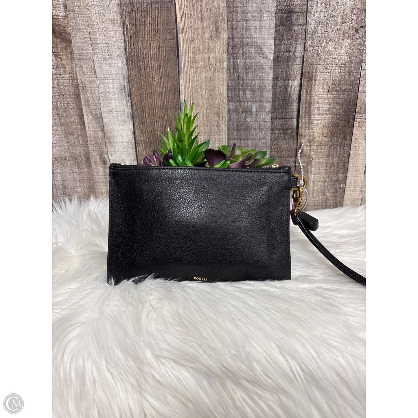 Wristlet Leather By Fossil, Size: Medium