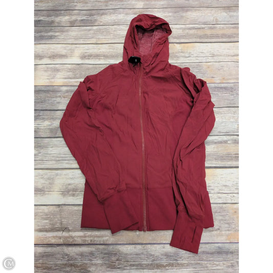 Athletic Jacket By Lululemon In Red, Size: 8