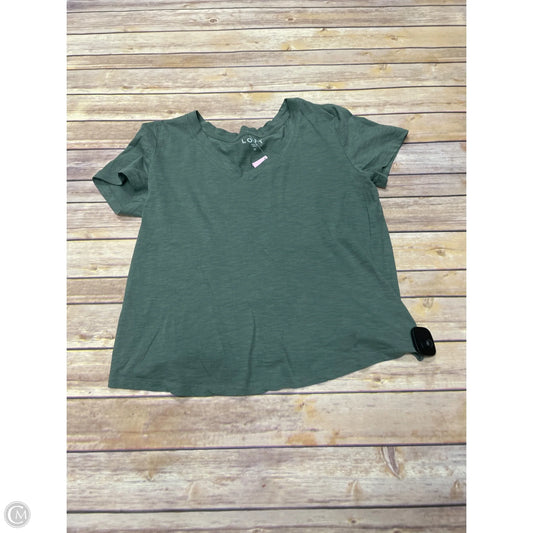 Top Short Sleeve By Loft In Green, Size: M