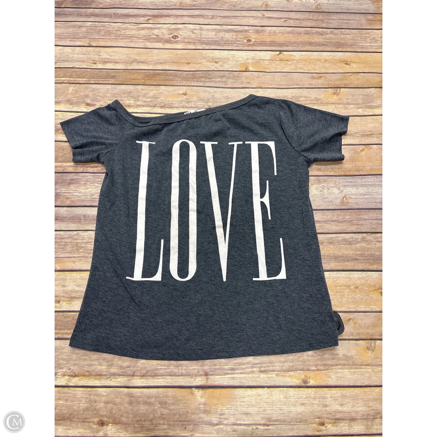 Top Short Sleeve By Cme In Grey, Size: S