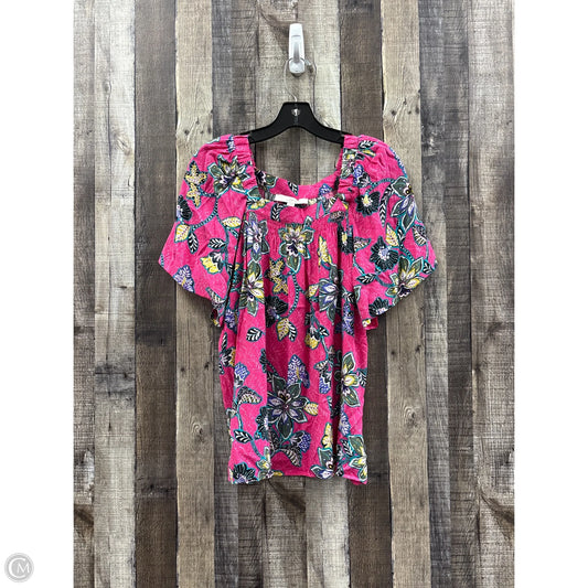 Top Short Sleeve By Loft In Multi-colored, Size: Xs