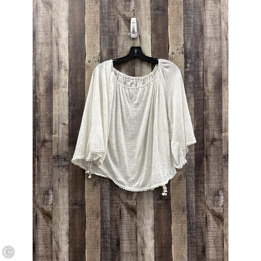 Top 3/4 Sleeve By Studio In White, Size: S