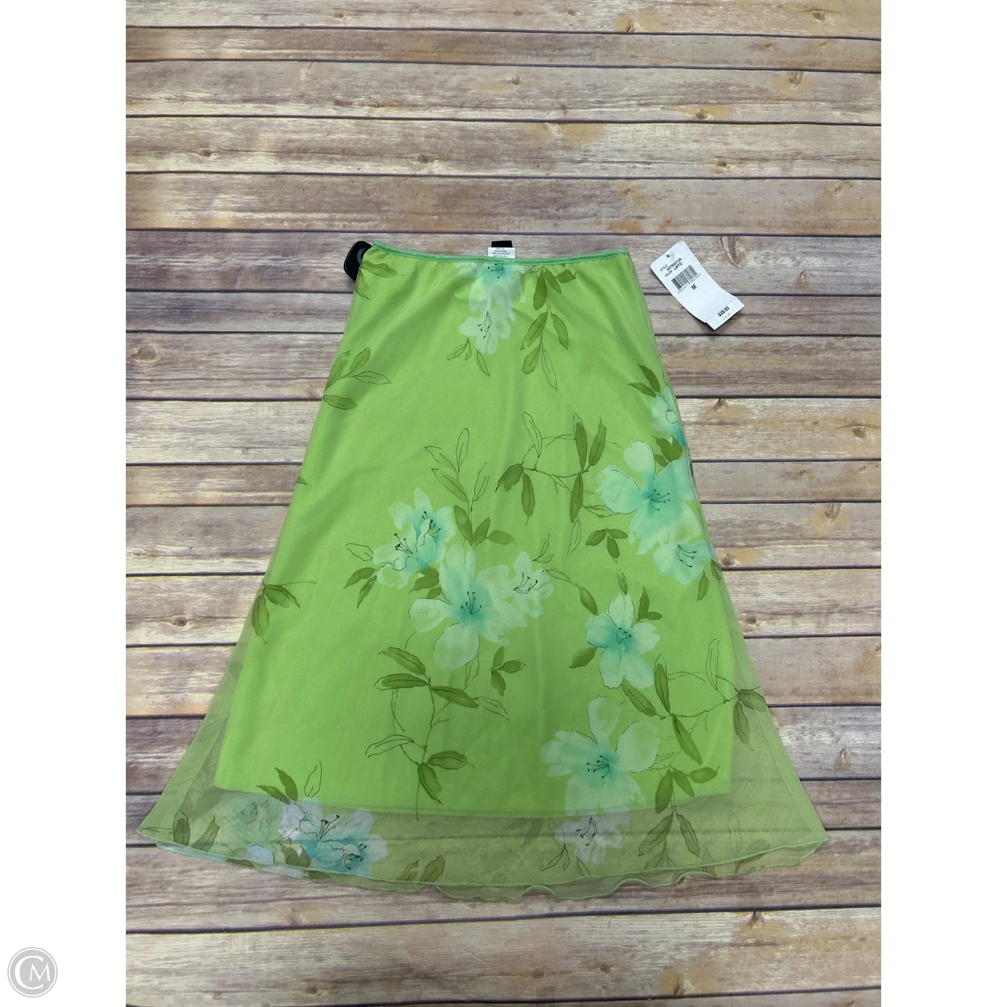Skirt Midi By Wrapper In Green, Size: M
