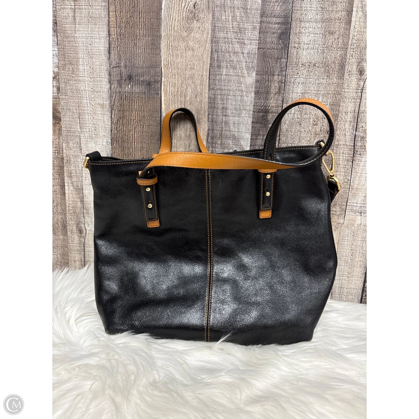 Handbag Leather By Vera Bradley, Size: Medium