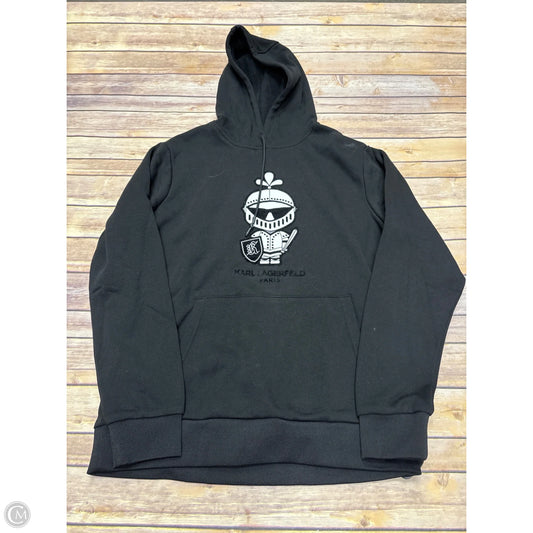 Sweatshirt Designer By Karl Lagerfeld In Black & White, Size: M