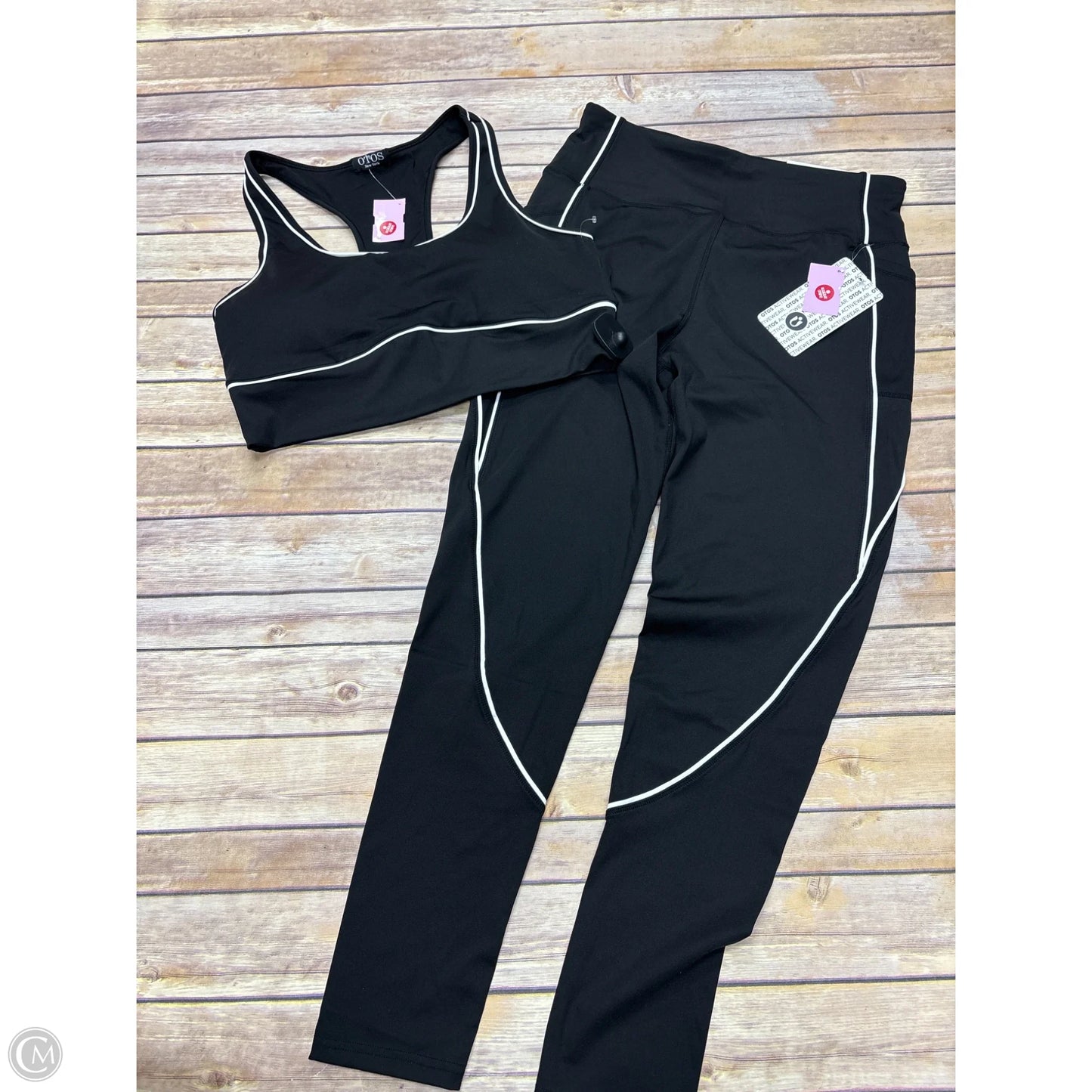 Athletic Pants 2pc By Cme In Black & White, Size: Xl