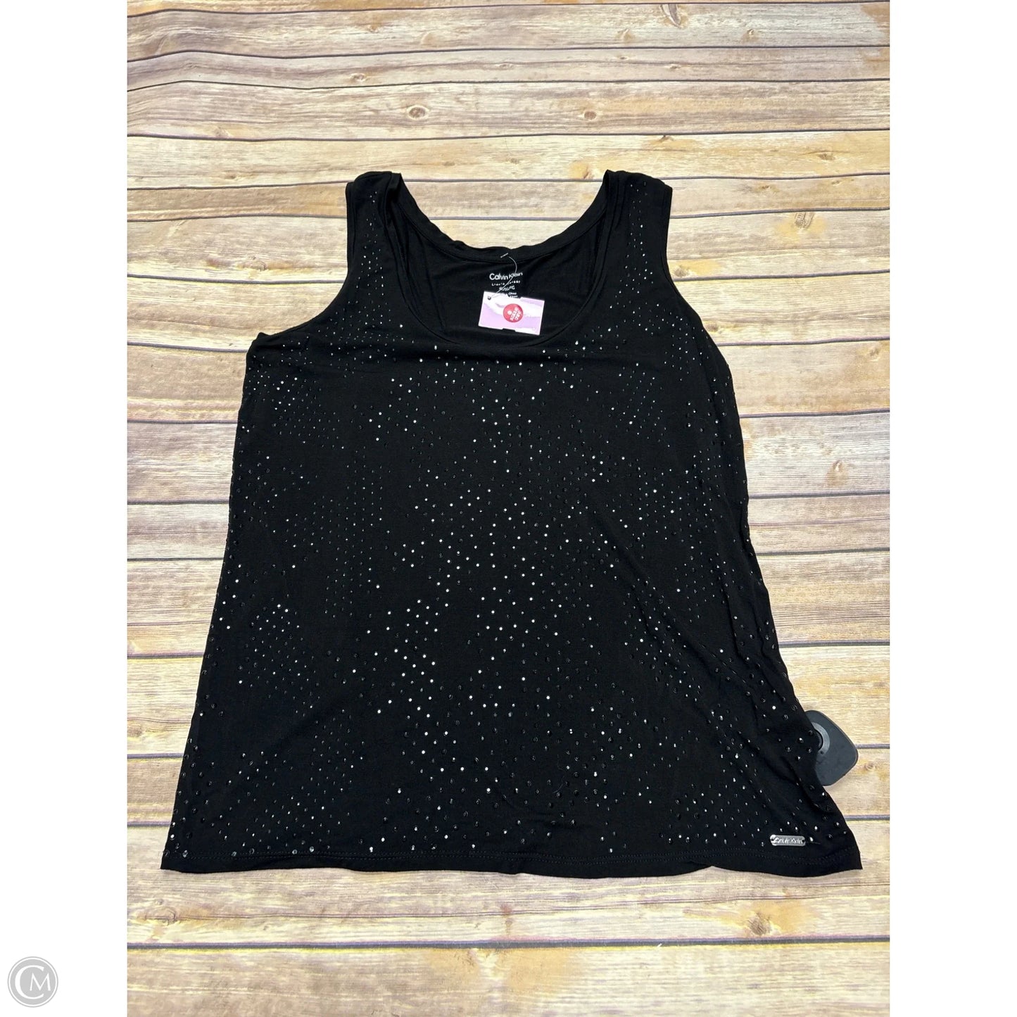 Top Sleeveless By Calvin Klein In Black, Size: Xl