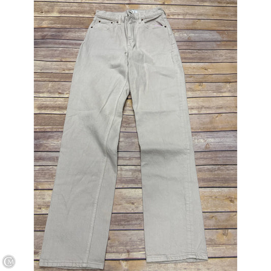 Jeans Straight By Abercrombie And Fitch In Tan Denim, Size: 4