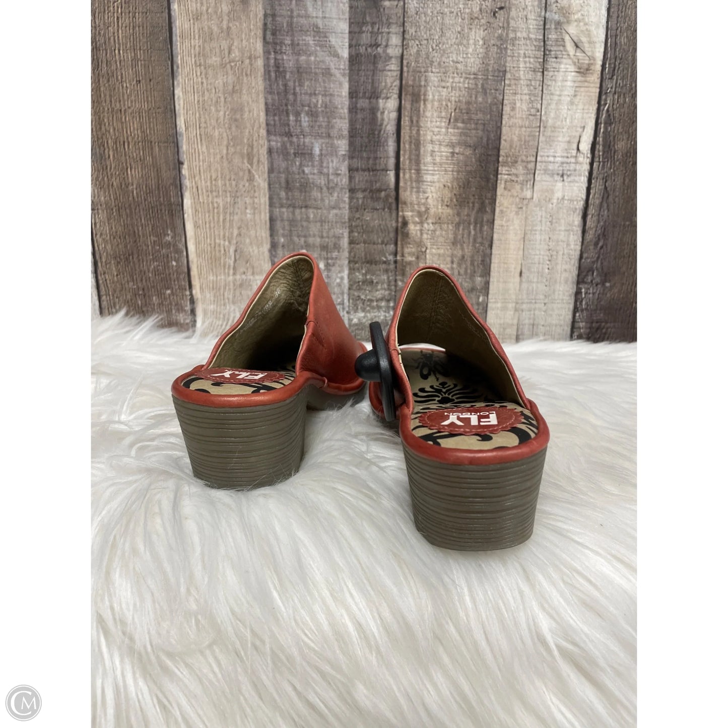 Sandals Heels Block By Fly London In Tan, Size: 6