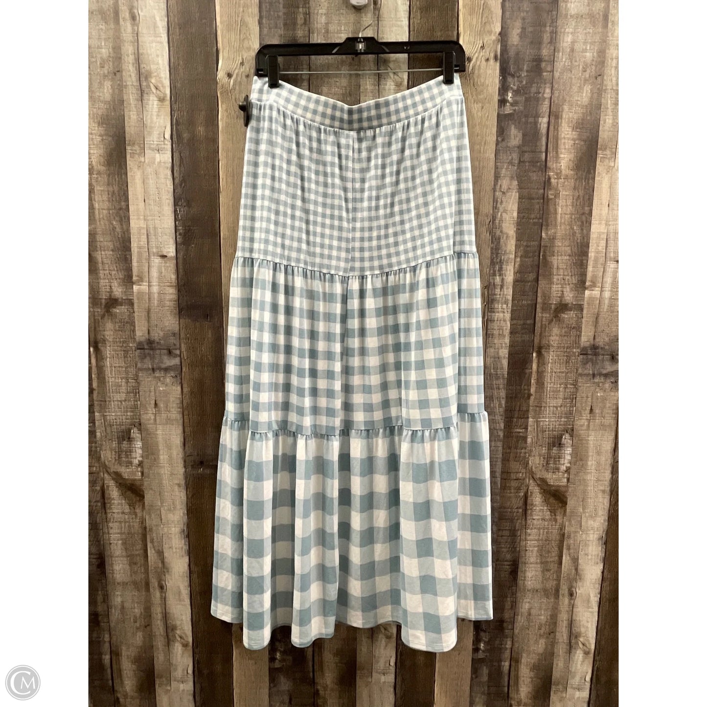 Skirt Maxi By Cato In Blue & White, Size: M