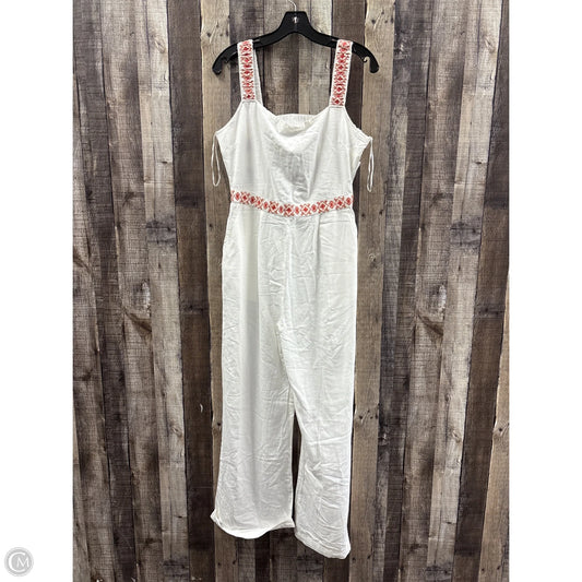 Jumpsuit By Clothes Mentor In Ivory, Size: M