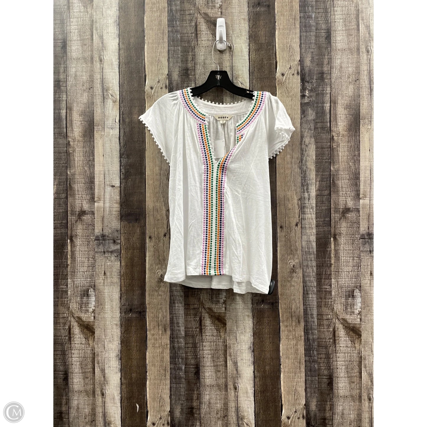 Top Short Sleeve By Boden In White, Size: S