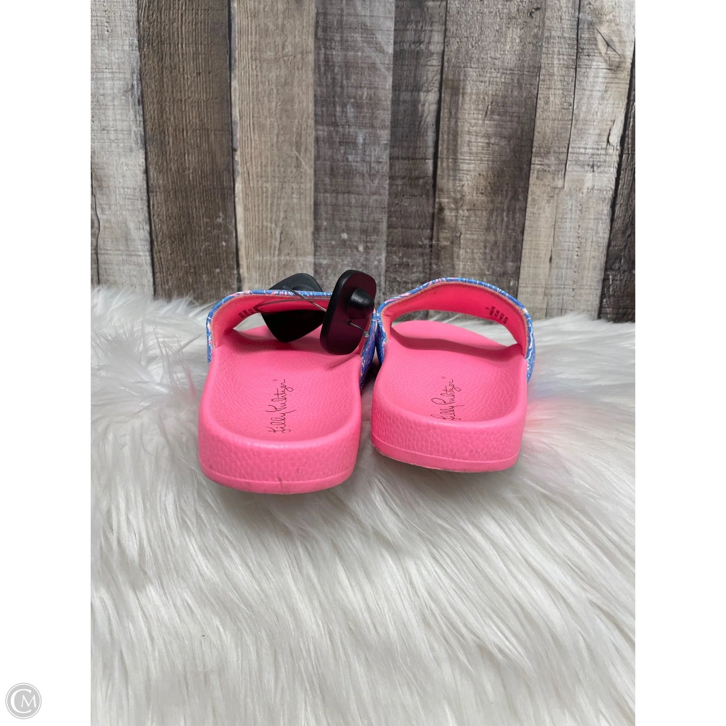 Sandals Designer By Lilly Pulitzer In Blue & Pink, Size: 7