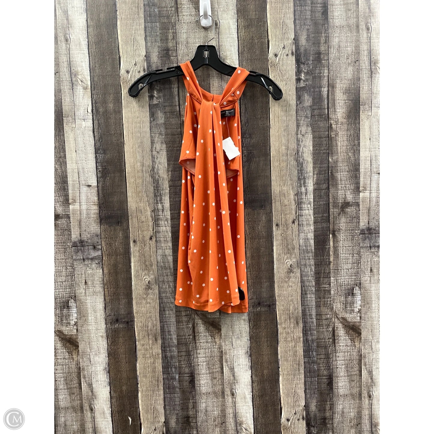 Top Sleeveless By Lane Bryant In Orange & White, Size: M