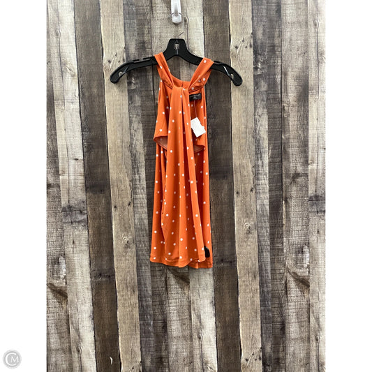 Top Sleeveless By Lane Bryant In Orange & White, Size: M