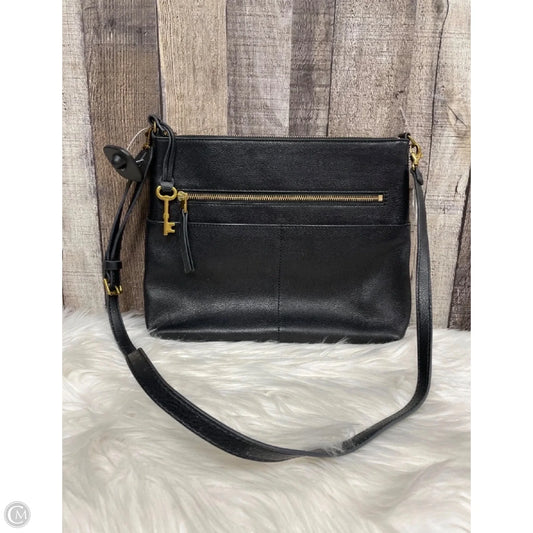 Handbag Leather By Fossil, Size: Medium