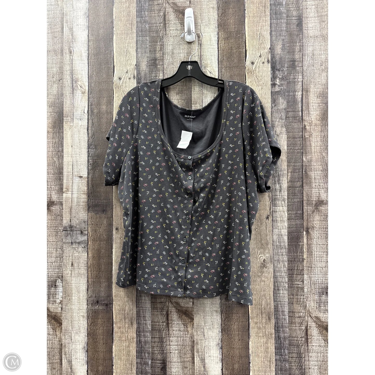 Top Short Sleeve By Old Navy In Grey, Size: 4x