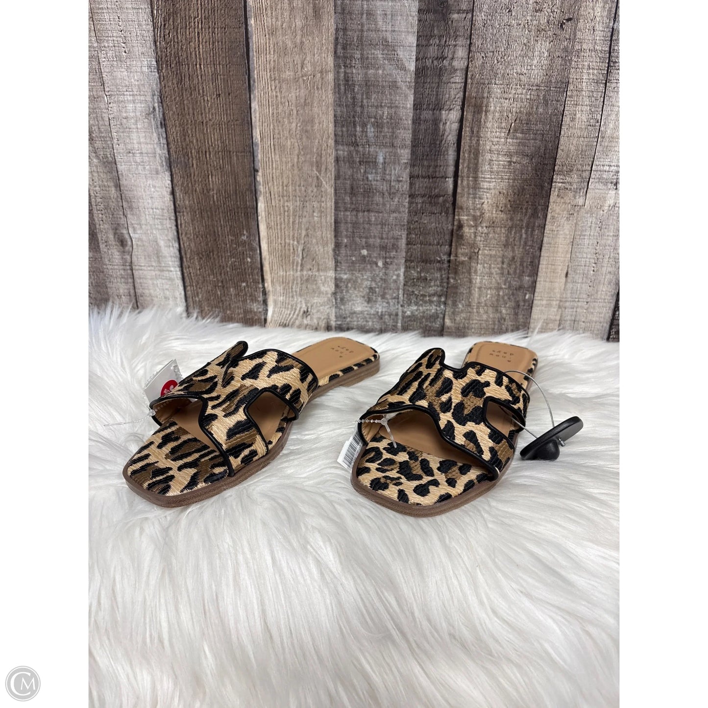 Sandals Flats By A New Day In Animal Print, Size: 7.5