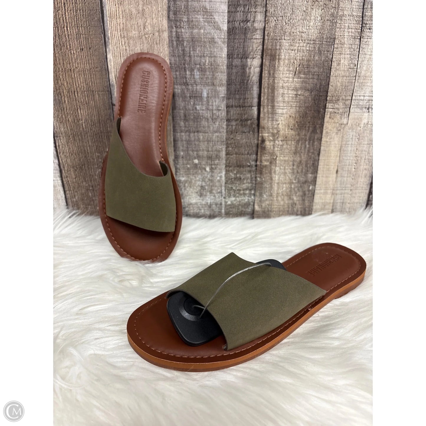 Sandals Flats By Cushionaire In Green, Size: 8