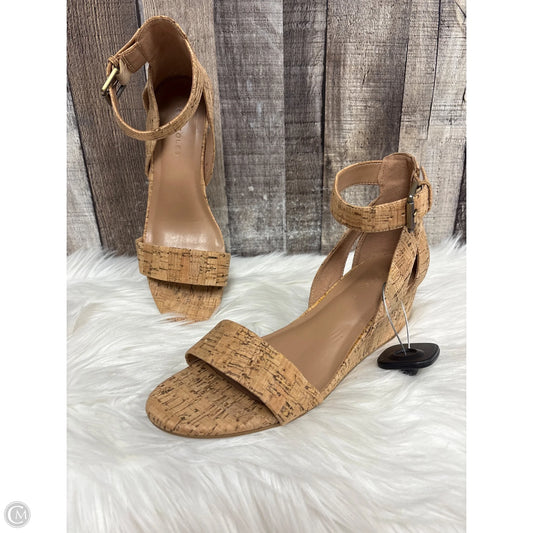 Sandals Heels Wedge By Aerosoles In Tan, Size: 7.5