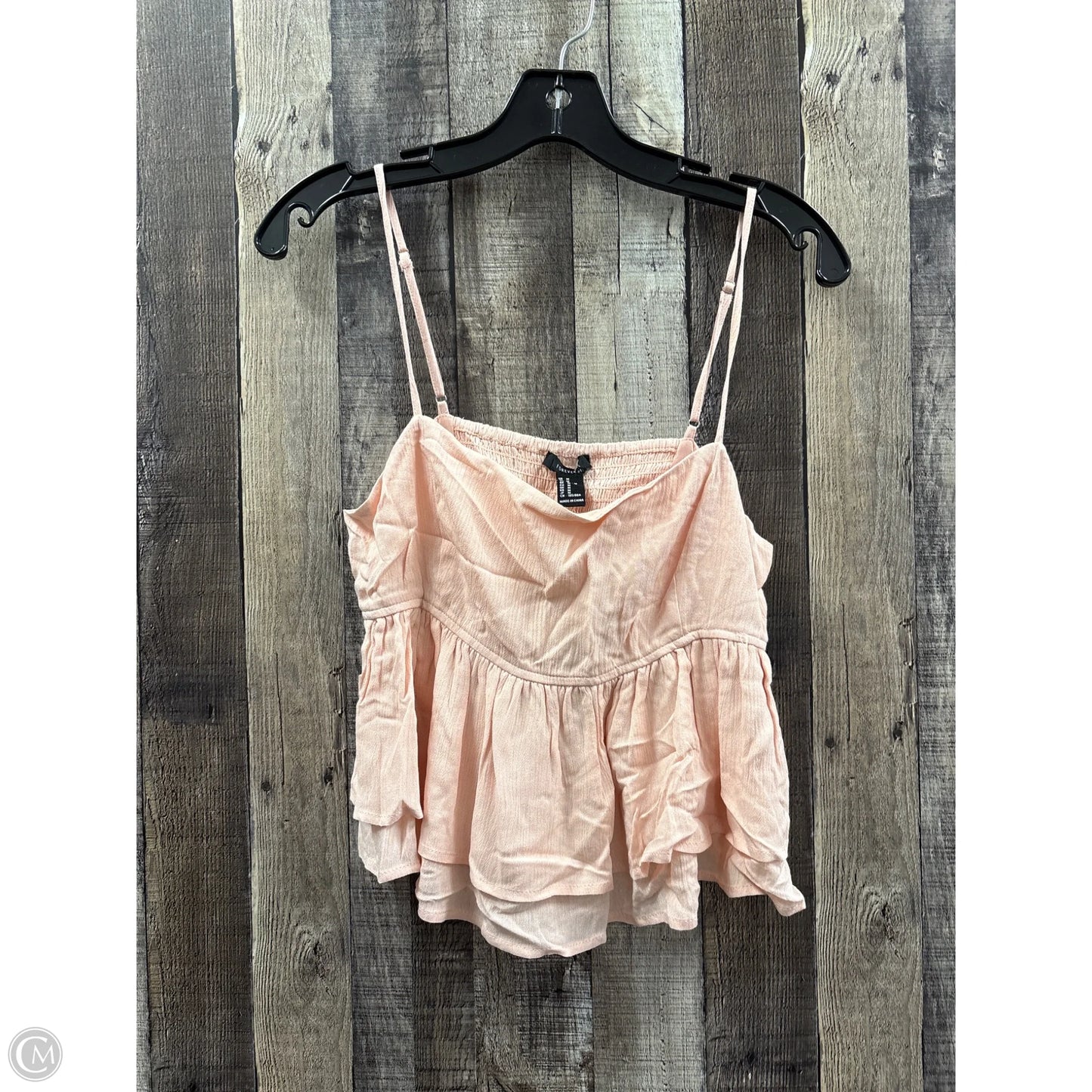 Top Sleeveless By Forever 21 In Peach, Size: M