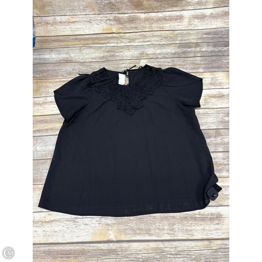Top Short Sleeve By Shein In Black, Size: 3x