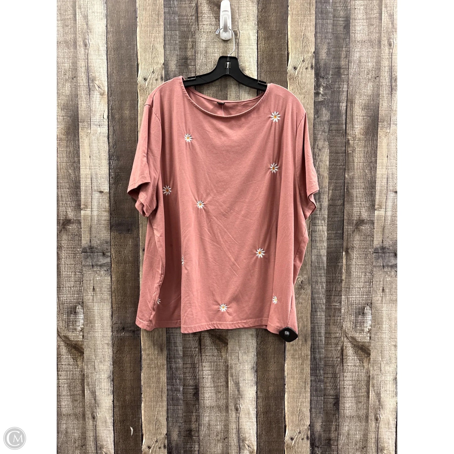 Top Short Sleeve By Shein In Mauve, Size: 3x