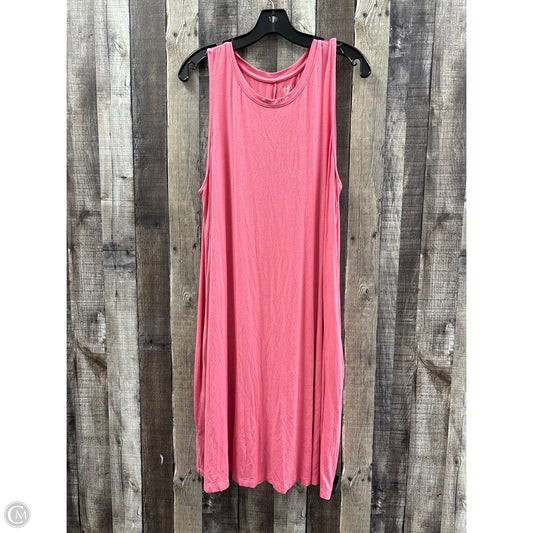 Dress Casual Short By Time And Tru In Pink, Size: Xxl