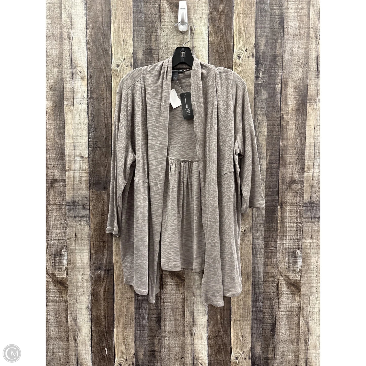 Cardigan By International Concepts In Tan, Size: 1x