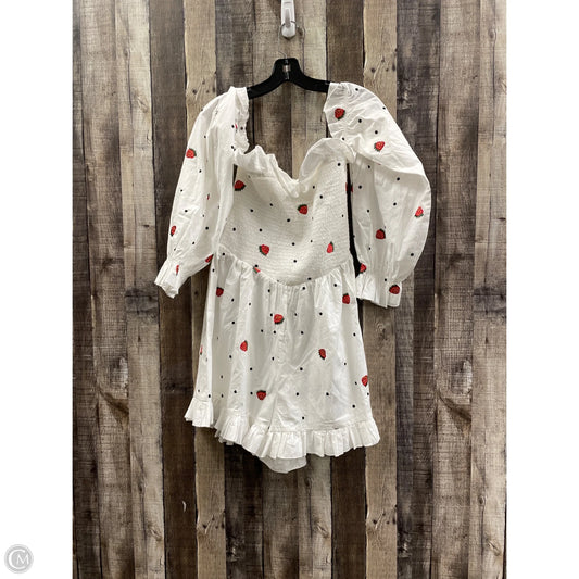 Romper By Asos In Red & White, Size: L