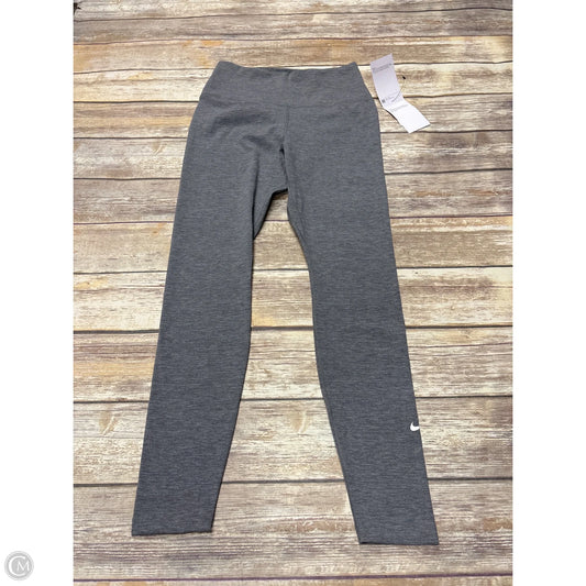 Athletic Leggings By Nike In Grey, Size: M